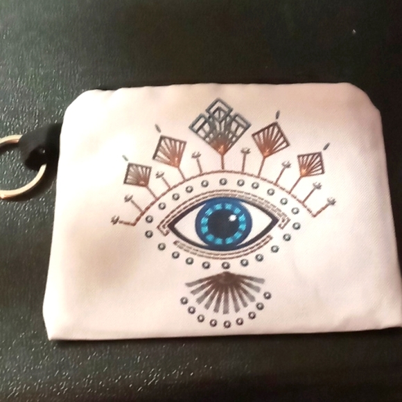 evil eye pouch Accessories - COPY - EVIL EYE CARD HOLDER / COIN PURSE / COSMETICS ZIP TOP KEY FOB SURPRISE I…